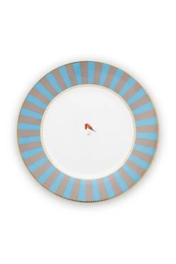 Love Birds Dinner Plate Blue/Khaki 26,5 Cm