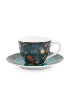 Winter Wonderland Espresso Cup & Saucer Dark Blue