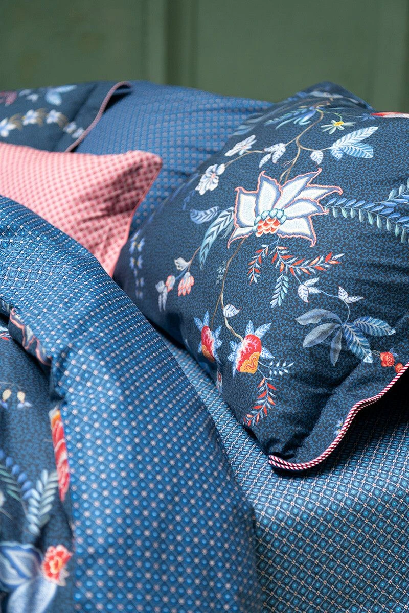 Pillowcase Flower Festival Dark Blue 2 Pillowcase Flower Festival Dark Blue - Image 2