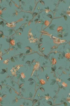 Pip Studio Good Nightingale Non-Woven Wallpaper Petrol -Chic Nest Deals Store good nightingale petrol lr