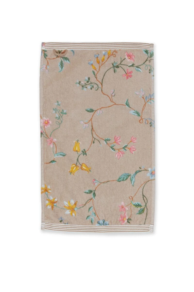Guesttowel Set/3 Les Fleurs Khaki 30x50 Cm 3 Guesttowel Set/3 Les Fleurs Khaki 30x50 Cm - Image 3