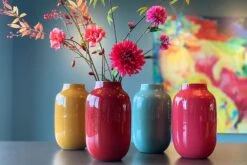 Oval Metal Vase Red 30 Cm -Chic Nest Deals Store img 1236 1