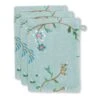 Washcloth Set/3 Les Fleurs Blue 16x22 Cm