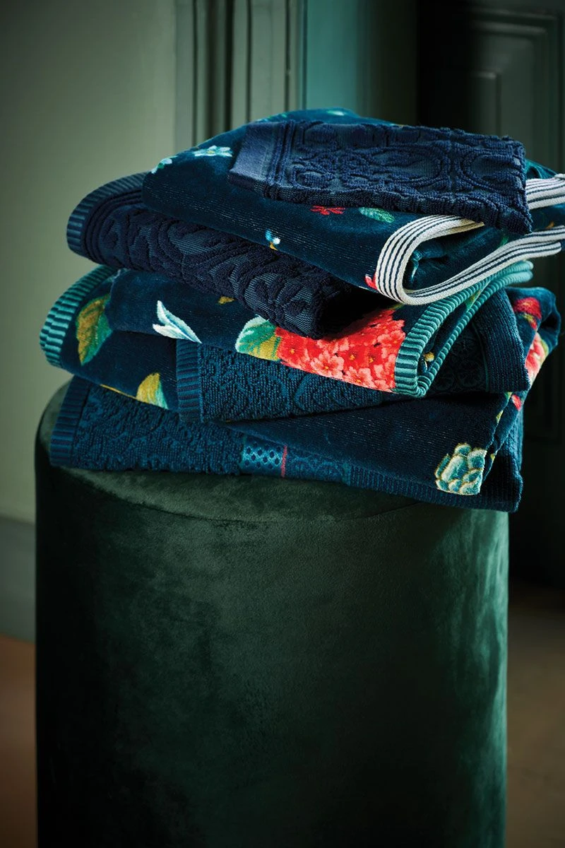 Bath Towel Set/3 Tile De Pip Dark Blue 55x100 Cm 4 Bath Towel Set/3 Tile De Pip Dark Blue 55x100 Cm - Image 4