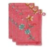 Washcloth Set/3 Les Fleurs Pink 16x22 Cm
