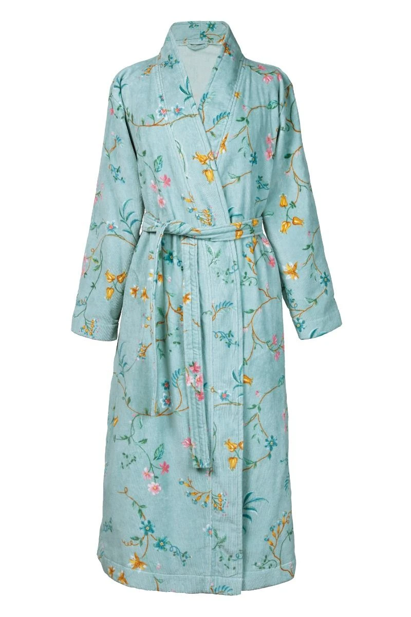 Bathrobe Les Fleurs Bathrobe Blue 1 Bathrobe Les Fleurs Bathrobe Blue