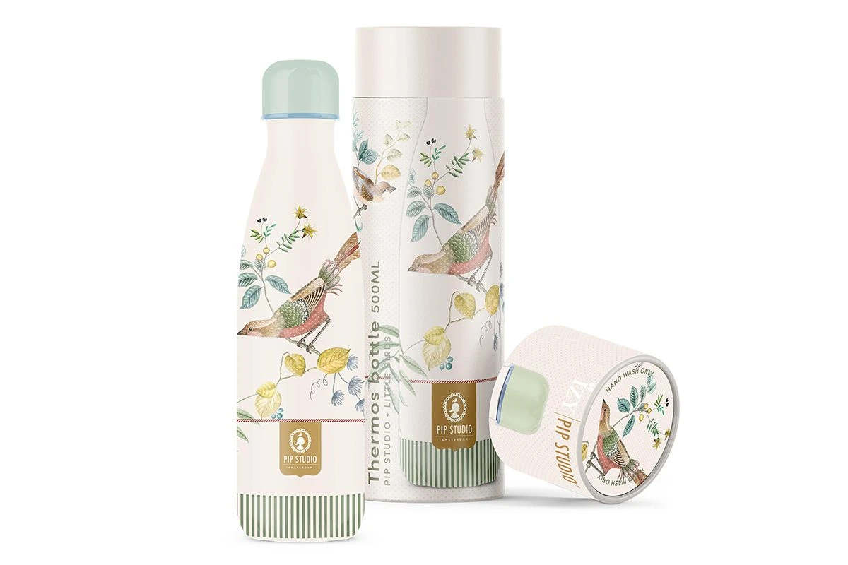 Little Birds Thermos Bottle White 500ml 2 Little Birds Thermos Bottle White 500ml - Image 2