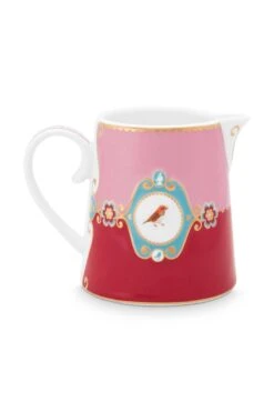 Love Birds Jug Small Red/Pink -Chic Nest Deals Store melk kan love birds klein in rood en roze met vogel51.007.009bs