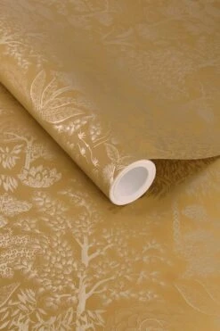 Pip Studio Origami Tree Non-Woven Wallpaper Ocher/Gold -Chic Nest Deals Store origami trees ohcre gold rol lr