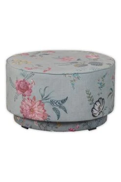 Stool Low Fleur Grandeur Green -Chic Nest Deals Store pip 001 g l 02 vs pip poef fleur grandeur groen large