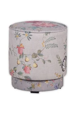 Stool High Fleur Grandeur Khaki -Chic Nest Deals Store pip 001 k m 01 vs pip poef fleur grandeur khaki medium