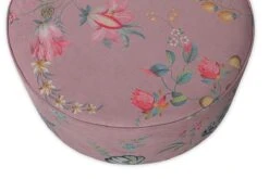 Stool Low Fleur Grandeur Pink -Chic Nest Deals Store pip 001 p l 01 vs pip poef fleur grandeur roze large detail