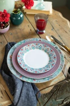 Flower Festival Breakfast Plate Light Blue 21 Cm -Chic Nest Deals Store pip flower festival 23 lowres