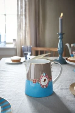 Love Birds Jug Large Blue/Khaki -Chic Nest Deals Store pip fw22 225 1