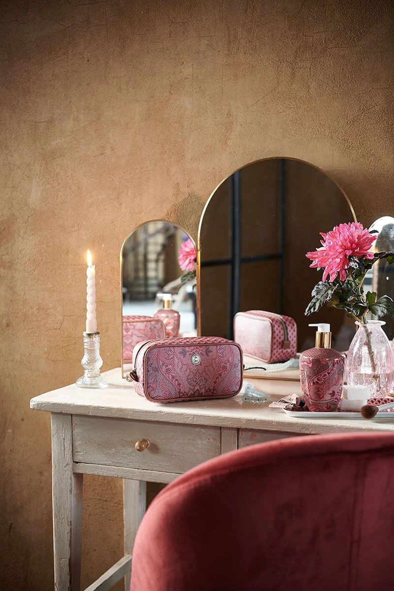 Cosmetic Bag Square Small Kyoto Festival Dark Pink 4 Cosmetic Bag Square Small Kyoto Festival Dark Pink - Image 4