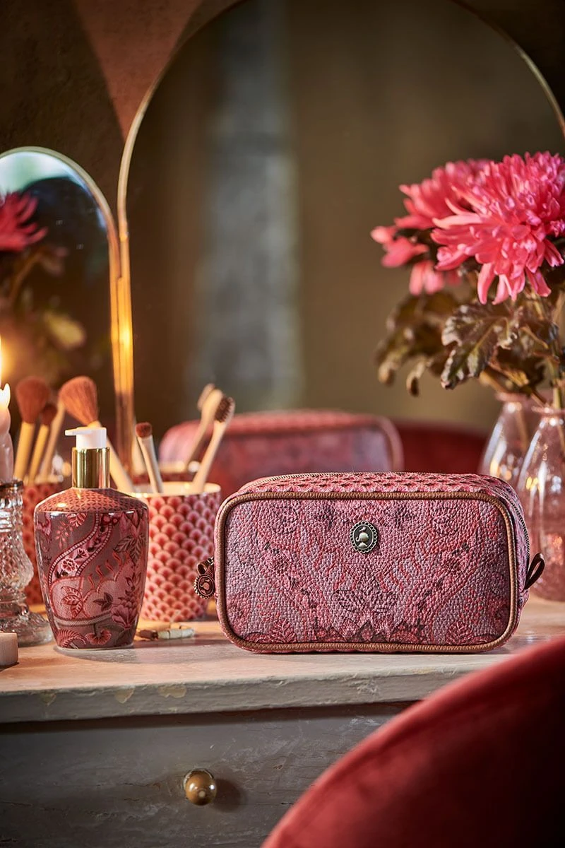 Cosmetic Bag Square Small Kyoto Festival Dark Pink 2 Cosmetic Bag Square Small Kyoto Festival Dark Pink - Image 2