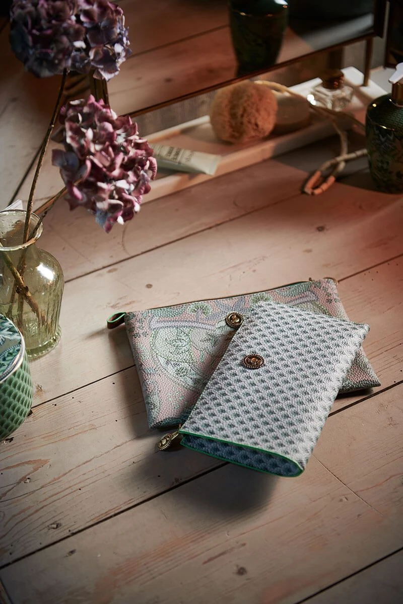 Cosmetic Flat Pouch Medium Kyoto Festival Green 2 Cosmetic Flat Pouch Medium Kyoto Festival Green - Image 2