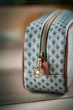 Cosmetic Bag Square Small Kyoto Festival Green -Chic Nest Deals Store pip fw22 346