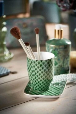 Bathroom Accessories Set/3 Kyoto Festival Green -Chic Nest Deals Store pip fw22 353