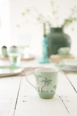 Jolie Set/2 Mugs Large Gold Dots Green -Chic Nest Deals Store pip jolie green 22 lowres 1