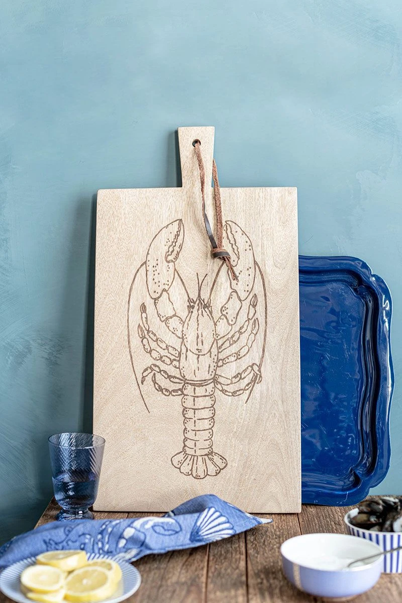 Wooden Tray Rectangular Lobster 2 Wooden Tray Rectangular Lobster - Image 2