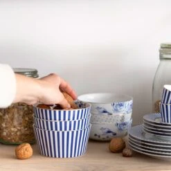 Royal Stripes Bowl Blue 12 Cm -Chic Nest Deals Store pip 023