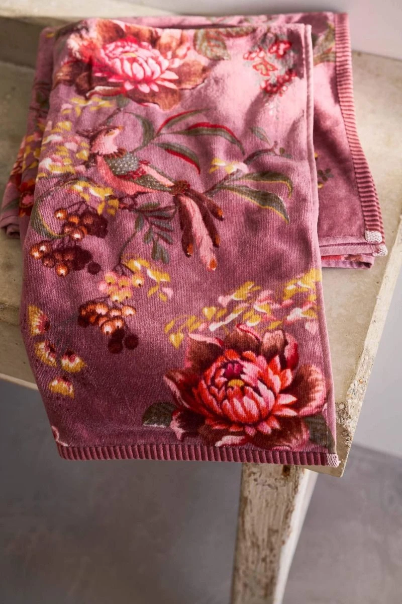 Large Bath Towel Secret Garden Mauve 70x140cm 3 Large Bath Towel Secret Garden Mauve 70x140cm - Image 3