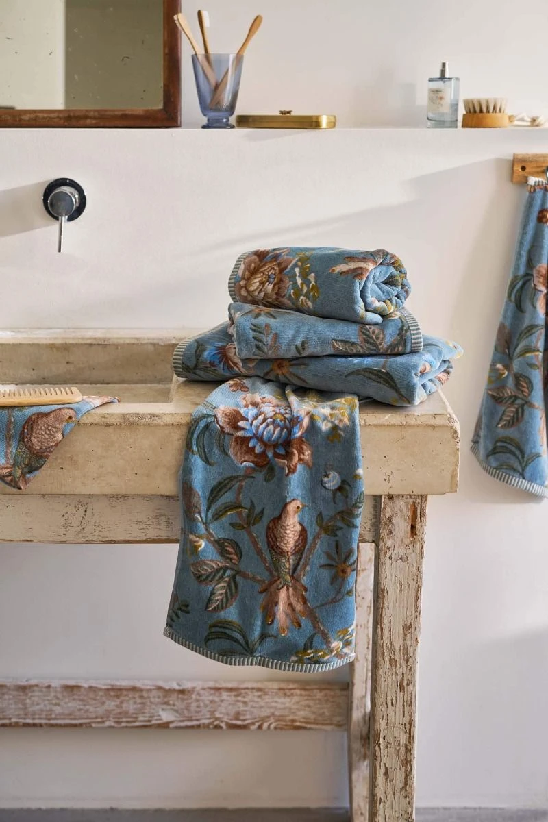Large Bath Towel Secret Garden Blue 70x140cm 7 Large Bath Towel Secret Garden Blue 70x140cm - Image 7