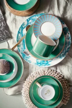 Heritage Breakfast Plate Boat Aqua 23 Cm 17 Heritage Breakfast Plate Boat Aqua 23 Cm -Chic Nest Deals Store pip chique green mix match 011 hr lr