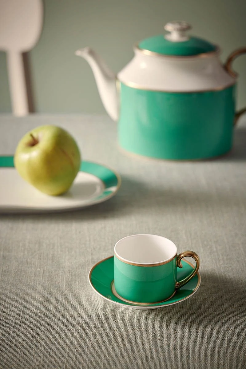 Pip Chique Espresso Cup & Saucer Green 2 Pip Chique Espresso Cup & Saucer Green - Image 2