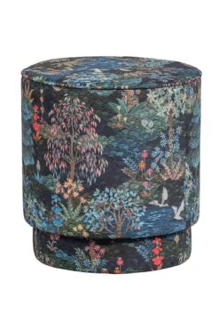 Stool High Pip Garden Dark Blue -Chic Nest Deals Store pip garden poef blue high back pip 004 b l 02 vs
