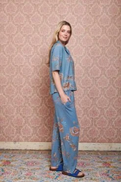 Top Short Sleeve Cece Fiore Blue -Chic Nest Deals Store pip mix and match diemen82583