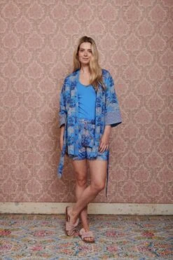 Kimono Flora Firenze Cobalt Blue -Chic Nest Deals Store pip mix and match diemen83202