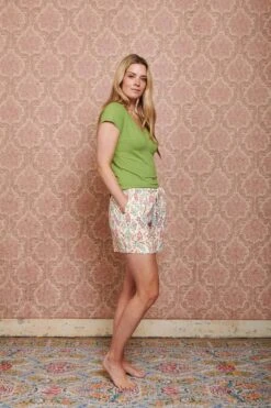 Top Short Sleeve Solid Light Green -Chic Nest Deals Store pip mix and match diemen83580