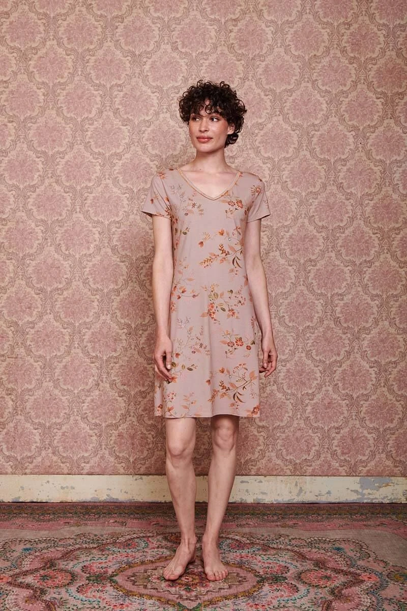 Nightdress Short Sleeve Kawai Flower Light Pink 5 Nightdress Short Sleeve Kawai Flower Light Pink - Image 5