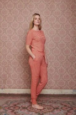 Top Short Sleeve Little Sumo Stripe Coral -Chic Nest Deals Store pip mix and match diemen84608