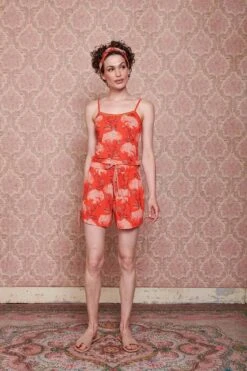 Top Sleeveless Flora Firenze Coral -Chic Nest Deals Store pip mix and match diemen84704