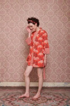 Kimono Flora Firenze Coral -Chic Nest Deals Store pip mix and match diemen84838