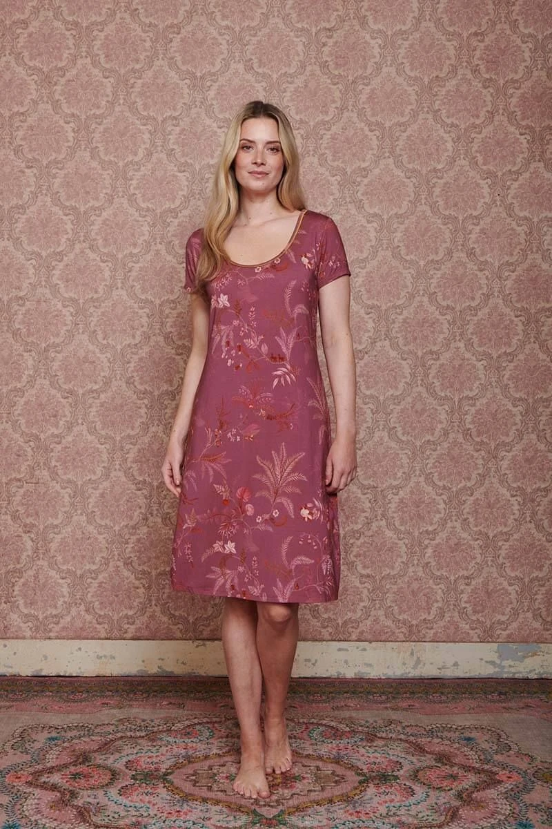 Nightdress Short Sleeve Isola Pink 2 Nightdress Short Sleeve Isola Pink - Image 2