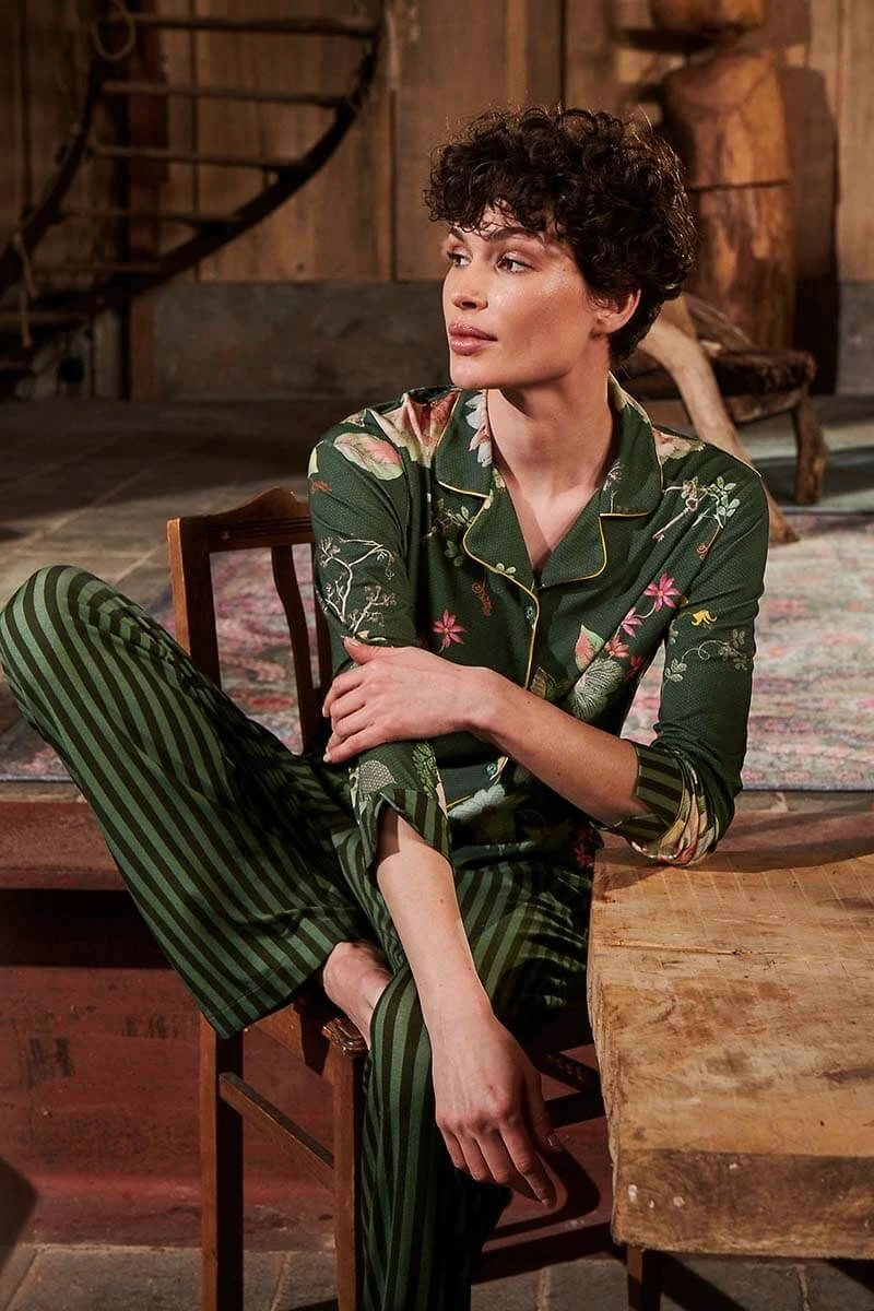 Trousers Long Sumo Stripe Dark Green 2 Trousers Long Sumo Stripe Dark Green - Image 2