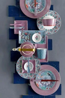 Flower Festival Set/4 Breakfast Plates Light Blue 21cm -Chic Nest Deals Store pip studio oriental flower festival fw2023 tableware blue 01 lr 1 5