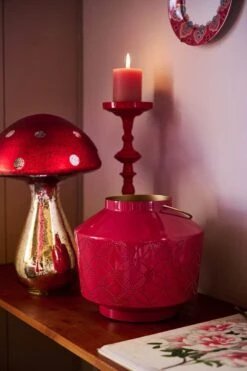 Lantern Enamelled Pink 22cm -Chic Nest Deals Store pip woonmaand fw23 008 lr