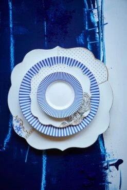 Royal Stripes Breakfast Plate Blue 21 Cm -Chic Nest Deals Store pipserviesroyalblue240620200776