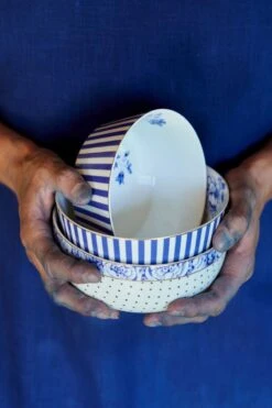 Royal Stripes Bowl Blue 12 Cm -Chic Nest Deals Store pipserviesroyalblue240620200849 crop