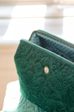 Cosmetic Purse Extra Large Velvet Quiltey Days Green -Chic Nest Deals Store pipstudio low res 1191