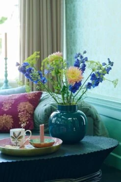 Round Metal Vase Dark Green 25 Cm -Chic Nest Deals Store pipvaasetc260620201202