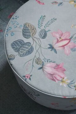 Stool Low Fleur Grandeur Green -Chic Nest Deals Store poef fleurgrandeur blue 06