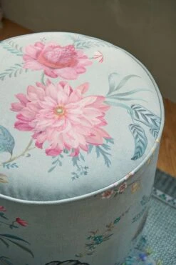 Stool High Fleur Grandeur Green -Chic Nest Deals Store poef fleurgrandeur blue 08