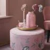 Stool Low Fleur Grandeur Pink