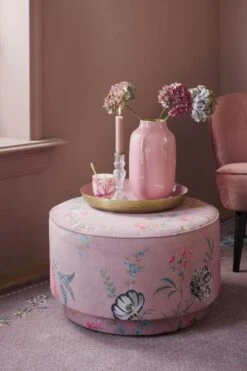 Stool Low Fleur Grandeur Pink